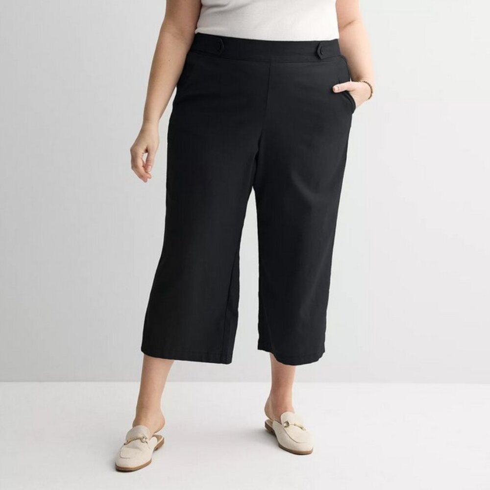 Croft & Barrow Linen Wide Leg Pants 2X